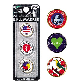 golfballmarker 3 pce beautiful shaped and functional golfball markers offer a fashionable classic effect with high visibility and are an eye-catching accessory on the golf course.