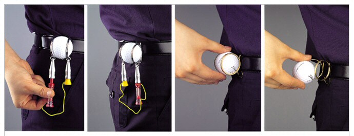 Golfball Holder easy to use offers quick release of your ball and have always provisional ball ready