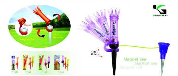 The MagTee lasts an average of 18 rounds, making it an economical choice over wooden tees. This durable tee gets out of your club head’s way at the point of contact for a cleaner follow through. The head and the base are pulled together with a powerful magnet and connected with a urethane hinge. Get ahead of the competition with this incredibly smooth, consistent tee.