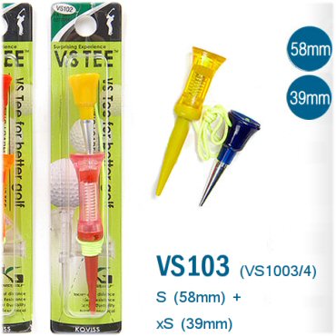 VS1003/4 VS TEE zijn verkrijgbaar in divers modellen zodat u profiteert van het iedere keer op de juiste hoogte opteeën. De flexibele VS TEE kop is voor Driver Fairway Rescue Woods