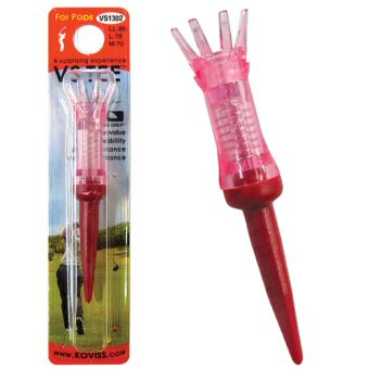 VS1302 VS TEE Royal zijn verkrijgbaar in divers modellen zodat u profiteert van het iedere keer op de juiste hoogte opteeën. De flexibele VS TEE kop is voor Driver Fairway Rescue Woods