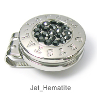 Crystal golfballmarker Hematite schwarz mit swarovski kristallen