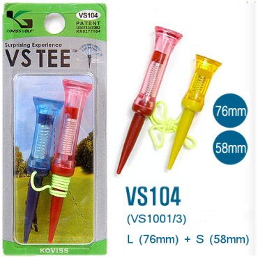 VS1001/3 VS TEE zijn verkrijgbaar in divers modellen zodat u profiteert van het iedere keer op de juiste hoogte opteeën. De flexibele VS TEE kop is voor Driver Fairway Rescue Woods